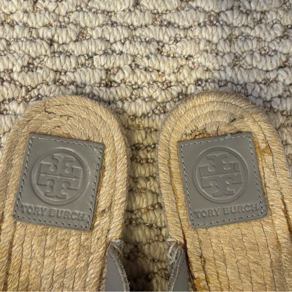 Tory Burch Grey Espadrille Mules - Picture 3 of 8